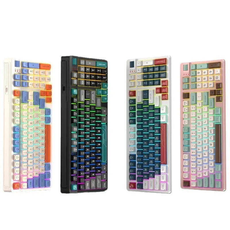 USB luminous desktop keyboard showing illuminated keys in one of four colour options with 1.8 metre cable