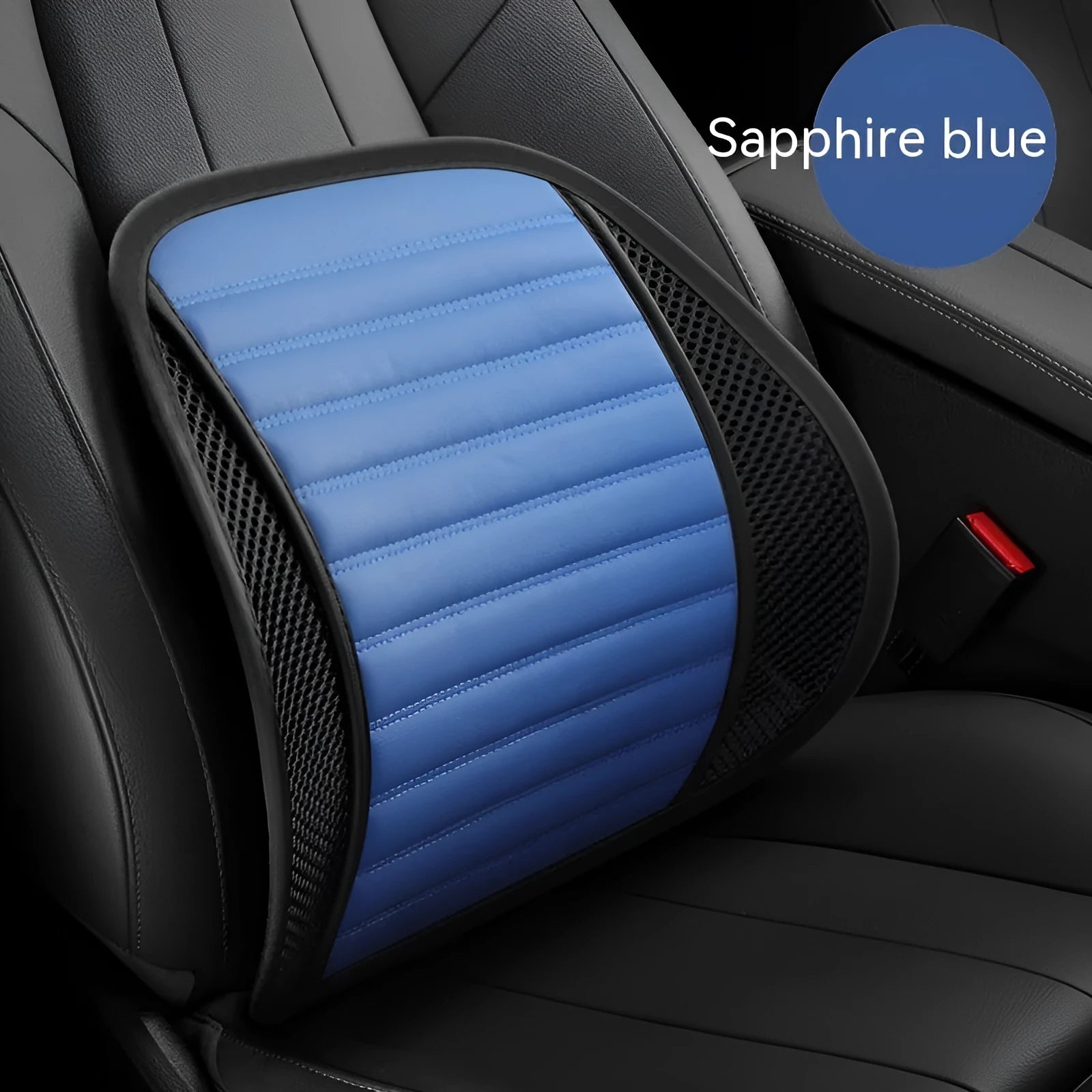 Genuine leather lumbar support cushion for car seats and office chairs in five colour options