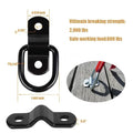 Black galvanised carbon steel floor hook for truck cargo restraint with pull ring design