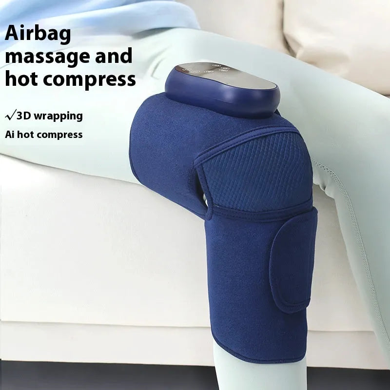 Airbag Blue Single self-heating knee massager for joint hot compress therapy