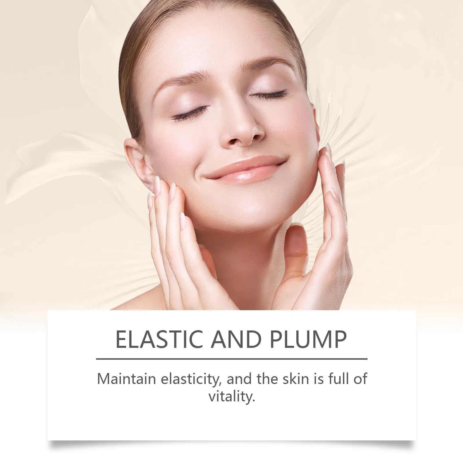 30ml collagen firming care solution tube with hyaluronic acid measuring 10.3cm tall