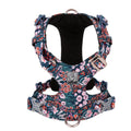 Floral pattern pet harness with chest strap for cats and small dogs