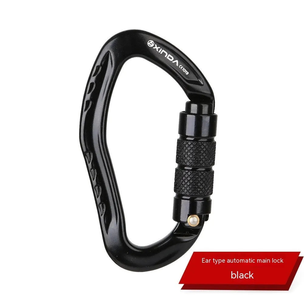 Automatic lock climbing carabiner for outdoor rock climbing equipment in multiple colour options