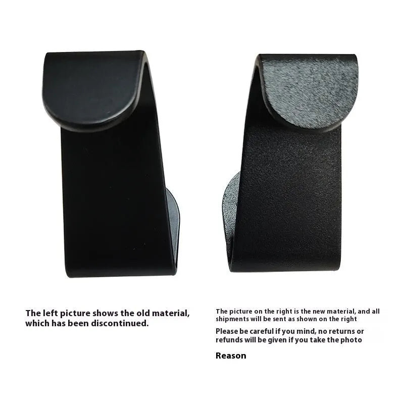 Metal car seat clothes hook for Tesla Model S and Model X, 26 x 20cm, 45g, metal colour, bulk pack without box