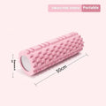 EVA foam roller for fitness in multiple sizes and colours including black, grey, pink, and blue