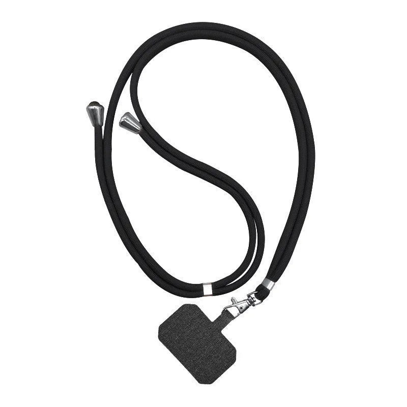 Universal phone case lanyard with electroplated carbon fibre skin back cover in white, black, and red colours