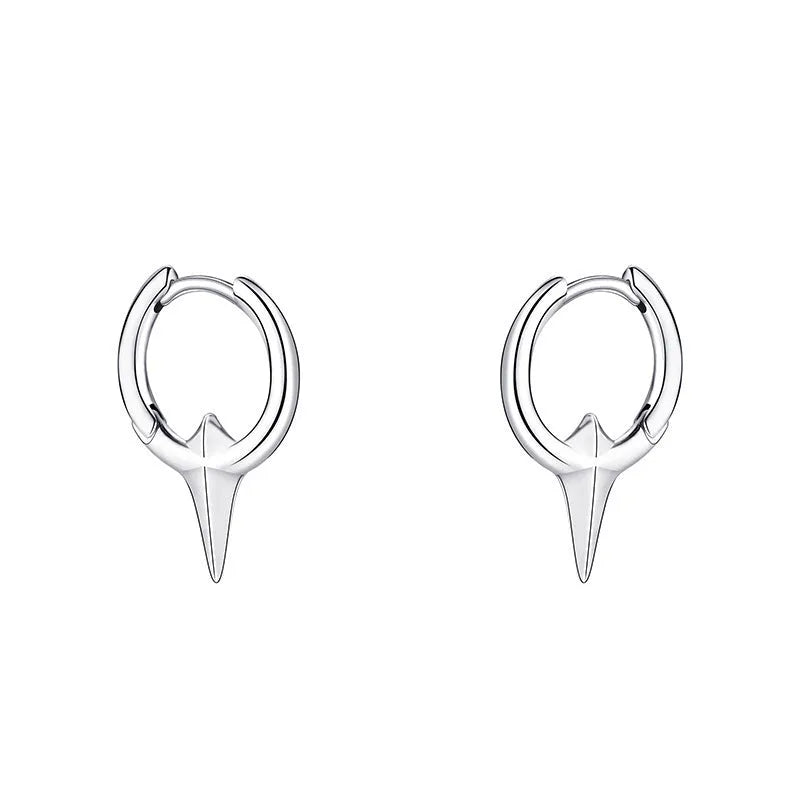 Women's geometric star ear clip earrings with copper white gold electroplated finish