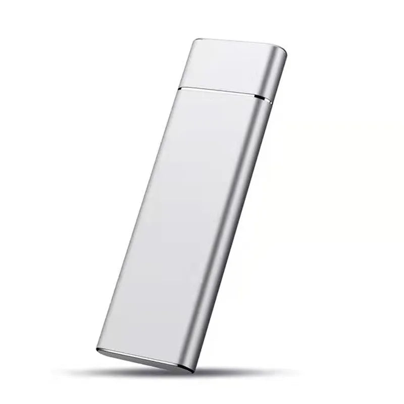 6TB ultra-thin metal external hard disk with data cable and power supply, in choice of five colours.