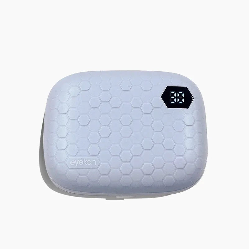 Compact pearl white automatic ultrasonic cleaning machine for glasses and contact lenses