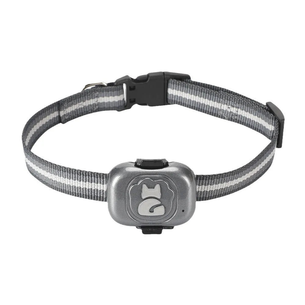Black GF-07 pet GPS tracker with hanging rope attachment and IP67 waterproof rating