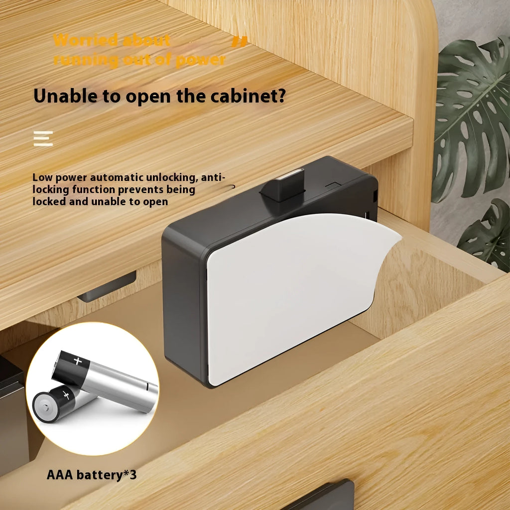 F079 no-punch drawer lock with removable card and key for wardrobe and safe box security