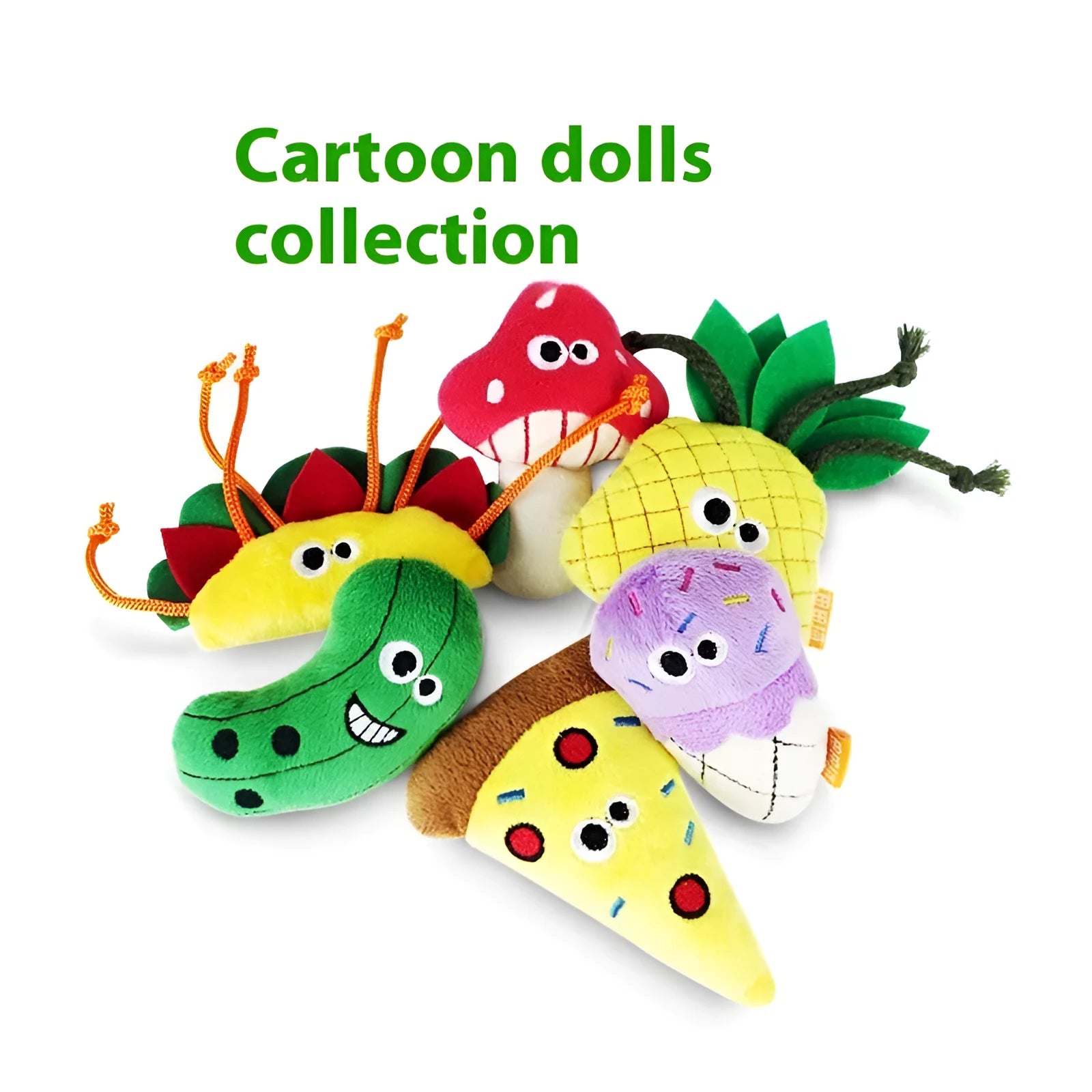 Polygonum multiflorum wood cat toy with catnip in food shapes like burrito and pineapple