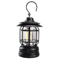 Portable camping lantern in black, green or red with super bright light for booths and outdoor use