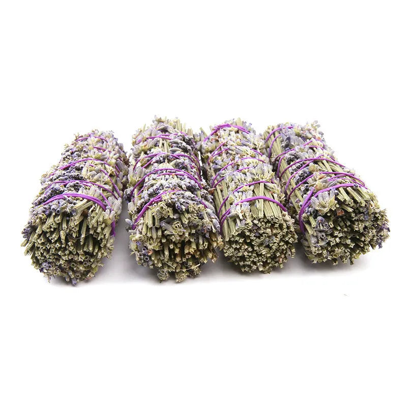 A single, 4-inch long dried flower aromatherapy stick with lavender scent on a neutral background.