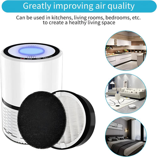 Levoit LV-H132 air purifier replacement filter accessories showing filter screen and cotton