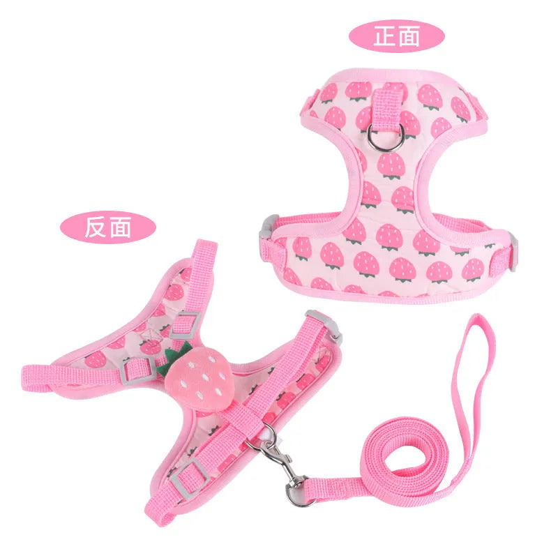 Reflective chest strap vest-style dog walking lead in polyester material showing carrot colour option