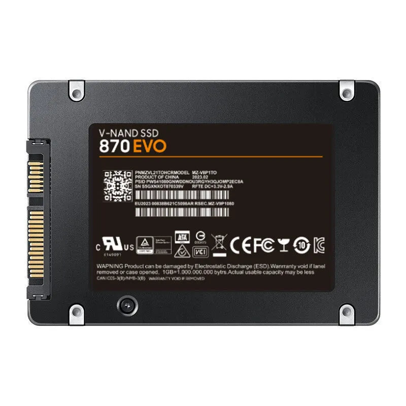 Samsung 870 EVO 2.5-inch SATA solid state drive for internal PC and laptop installation