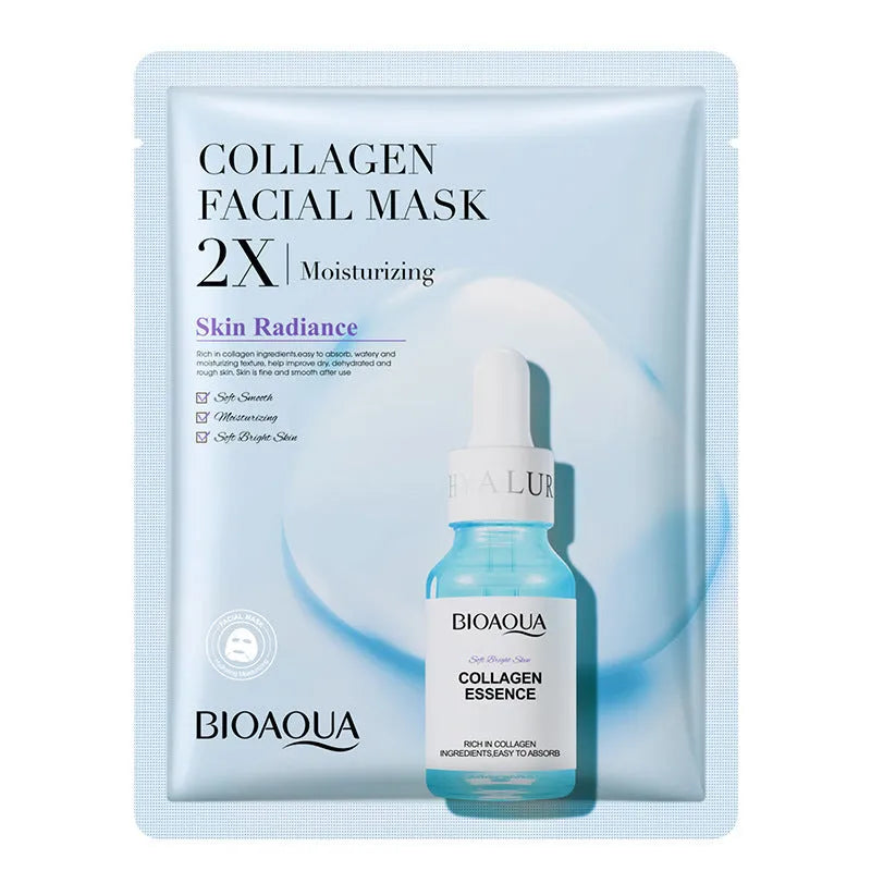 Single pack of a 30g gel facial sheet mask from a range including Collagen, Hyaluronic Acid, Vitamin C and Centella Asiatica variants.