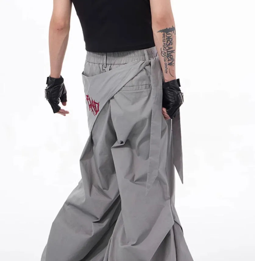 Boys wide-leg trousers in Korean style design, solid black colour option