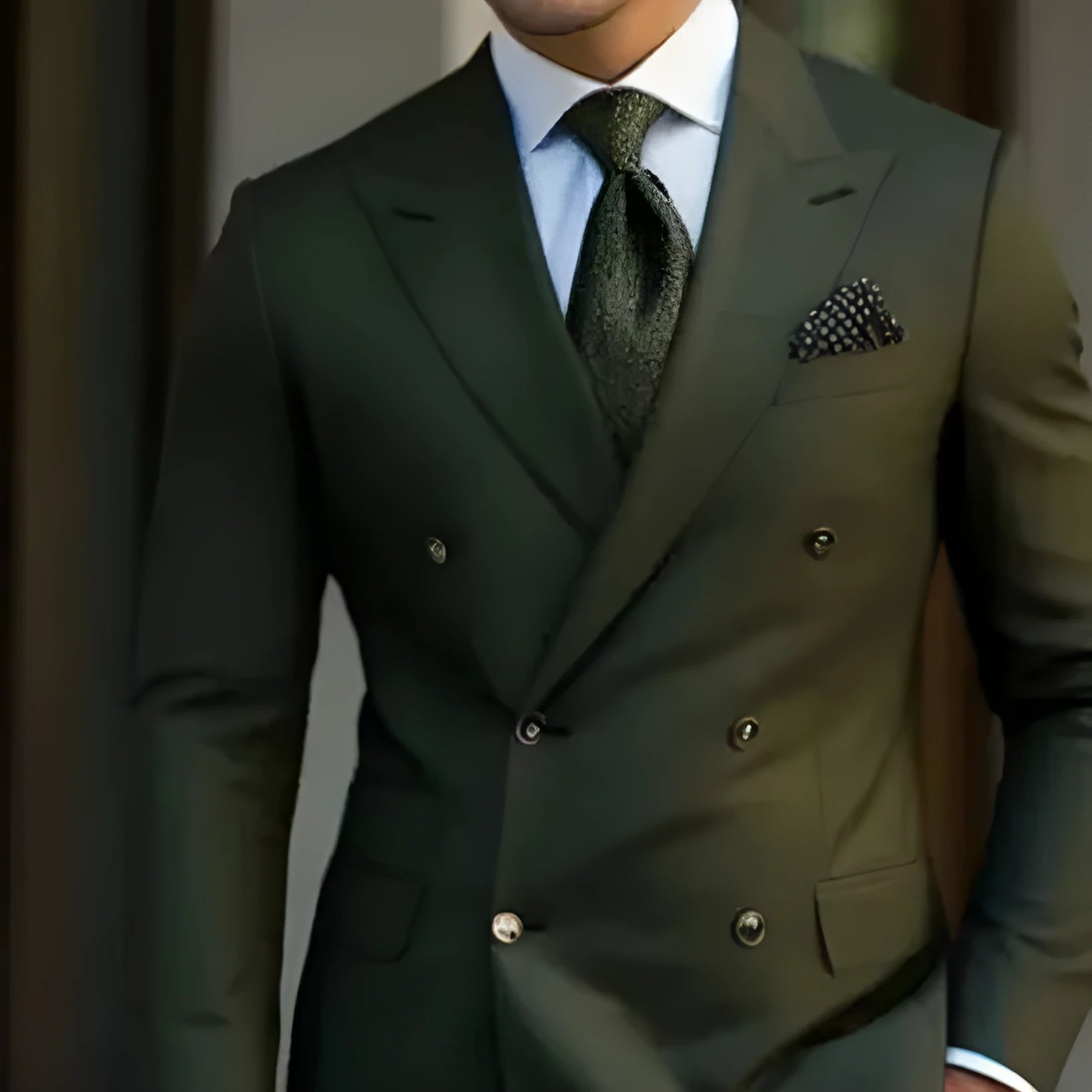 Men's two-piece business suit set in regular cut with jacket and trousers