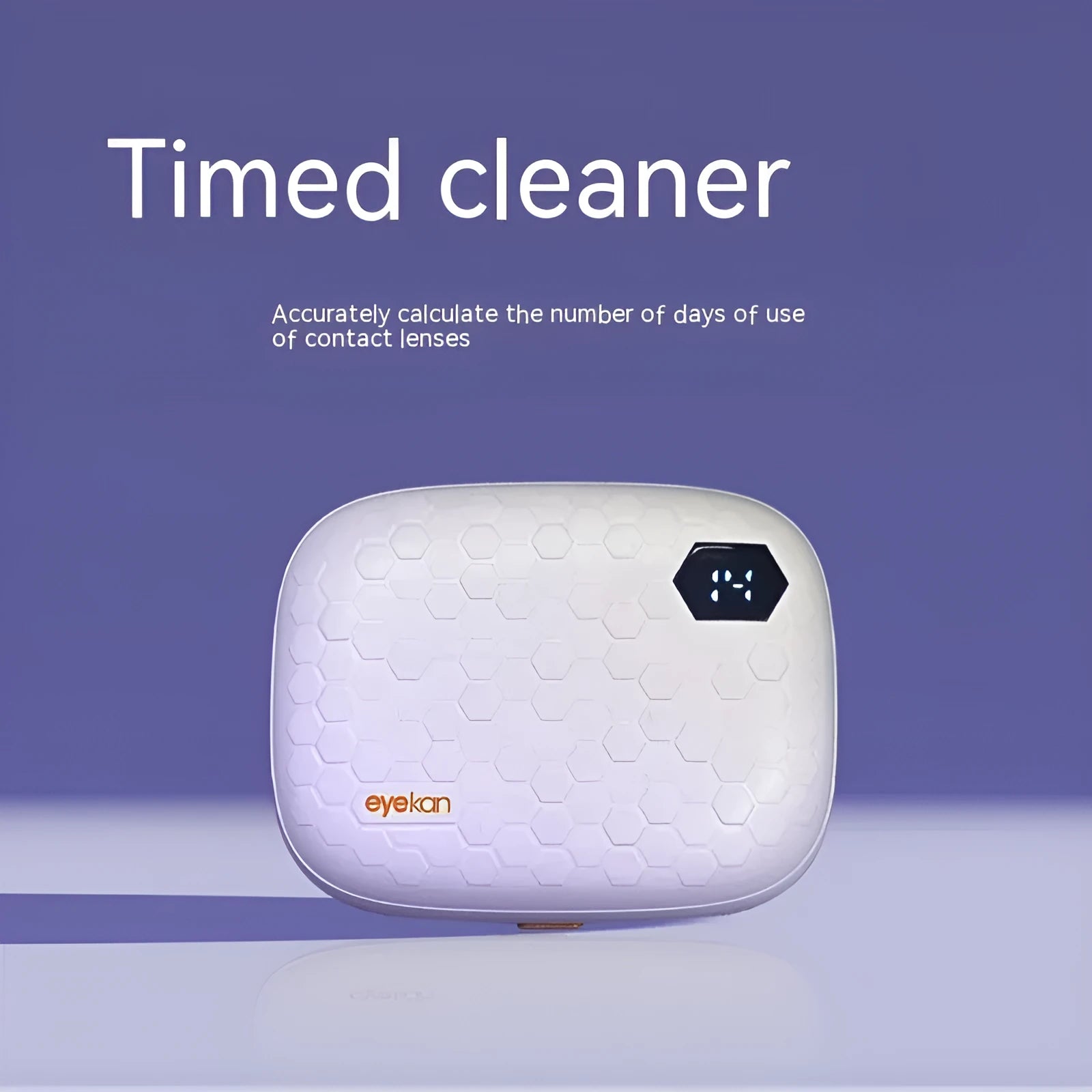 Compact pearl white automatic ultrasonic cleaning machine for glasses and contact lenses