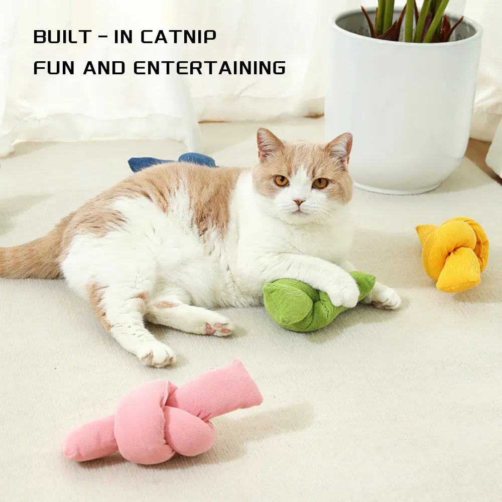 Natural white cotton knotted rope dog toy for chewing and tug of war games