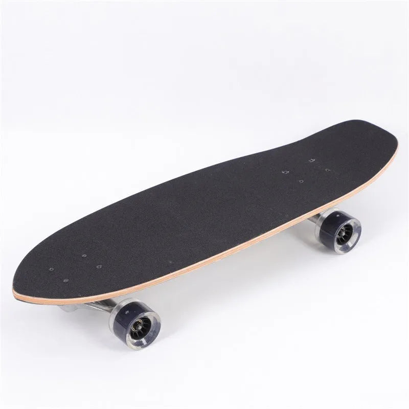 White street scooter with 31-inch maple wooden deck for urban riding