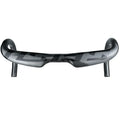 Carbon fibre road bicycle handlebar showing 31.8mm clamp area and curved drops
