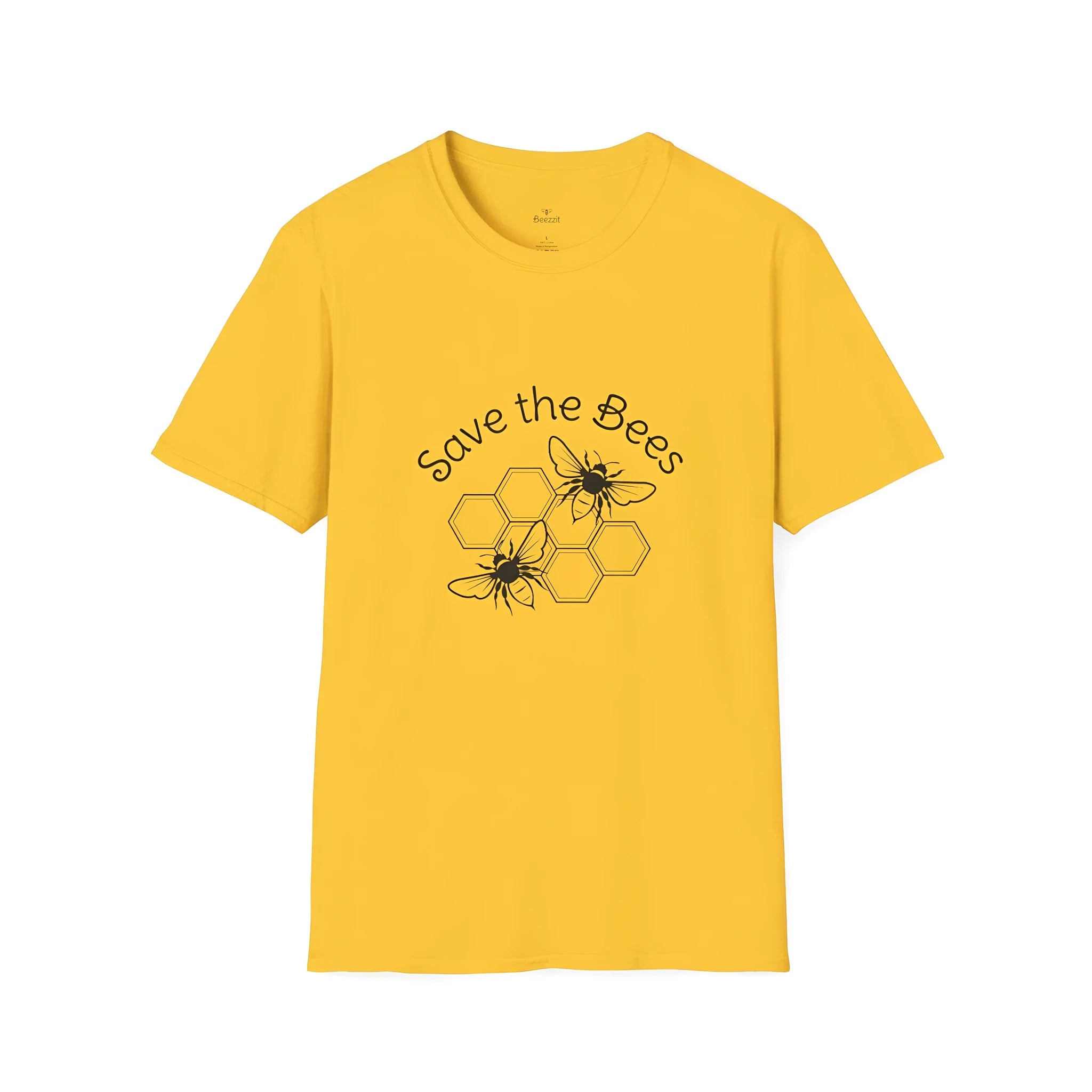 Yellow men's casual shirt with 3D digital print, loose fit, and short sleeves.