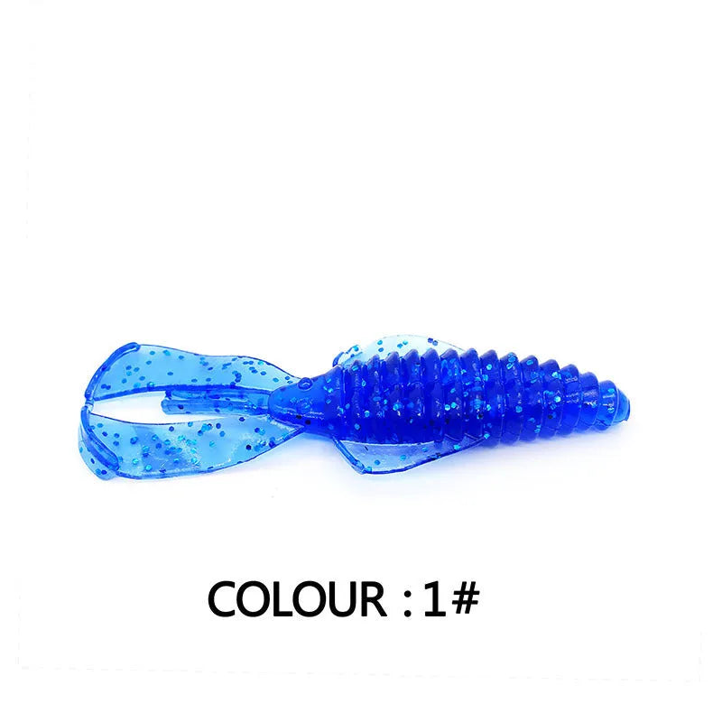 PVC fishing soft bait lure in two sizes with multiple colour variations for freshwater and saltwater angling