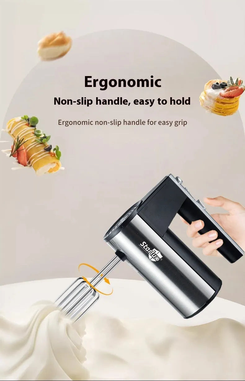 SL-25209 model 500W electric hand mixer with 5-speed control and handheld design