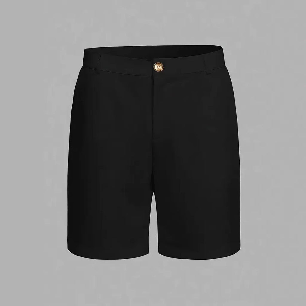 Men's cotton blend micro-elastic casual sports shorts in straight leg Korean style