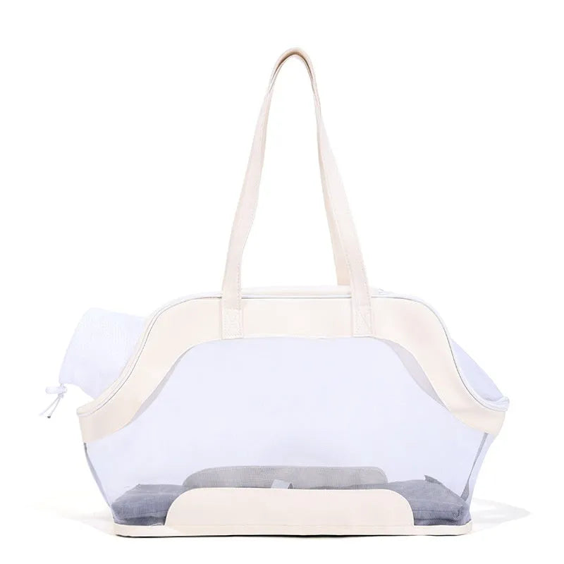 MOORPET leather cat carry bag in solid colour with 25-litre capacity