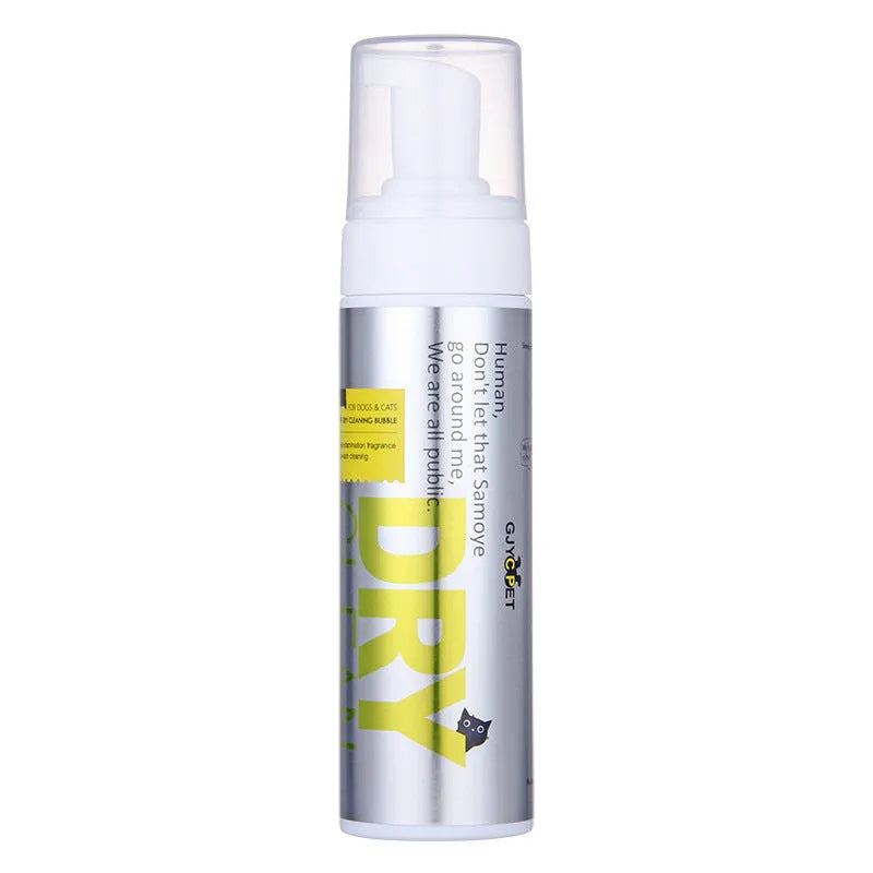 Pet cleaning kit with bottles of foot foam, ear solution, deodorant spray and packs of ear and eye wipes for dogs and cats.