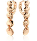 Gold woven copper circle earrings with retro circular design