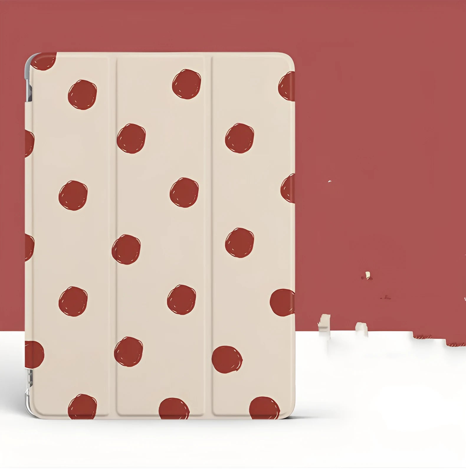 Flip tri-fold silicone tablet case in wave point colour for iPad 7.9 to 11 inch models with pen slot option