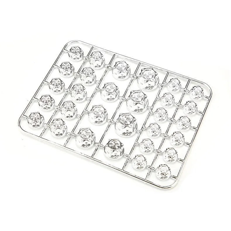 30-piece set of ABS plastic motorcycle screw caps in eight different colours