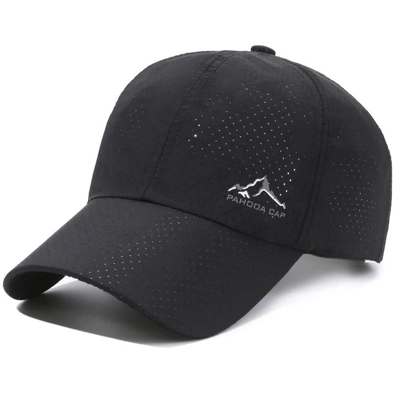 Adjustable Korean-style baseball cap in army green colour on a white background.