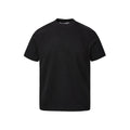 Short sleeve loose top with textured air layer stitching in grey.