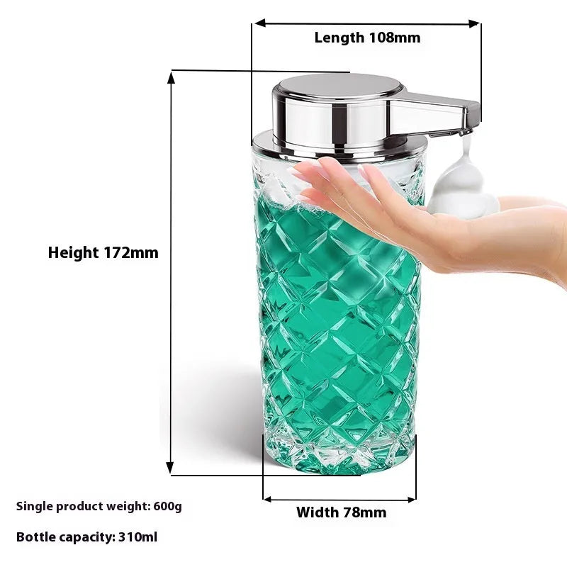 Automatic sensing soap dispenser with silver-plated PET shell and USB Type-C charging port
