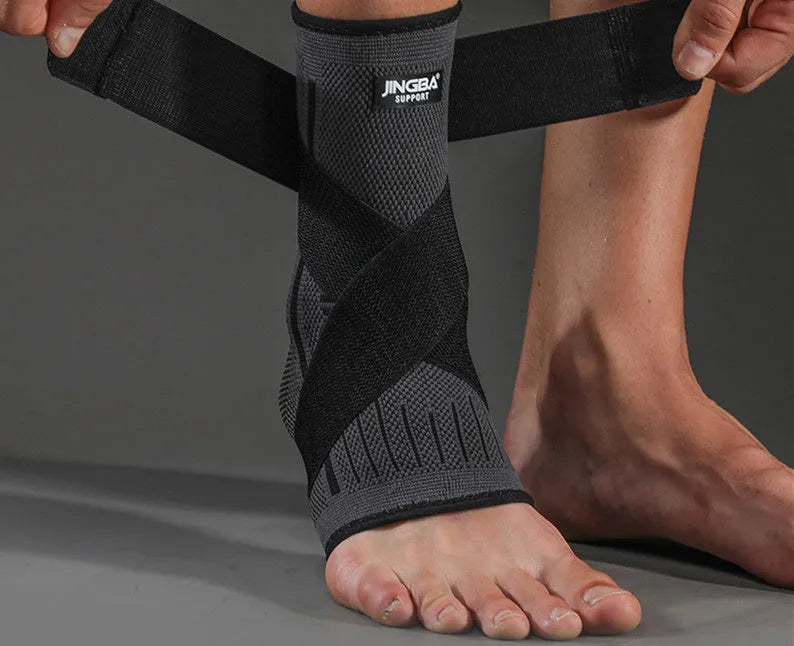 Sports ankle support in black, green or orange colour for basketball, running and outdoor sports