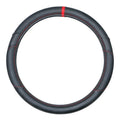 Four Seasons Universal Leather Steering Wheel Cover 38cm diameter black round profile
