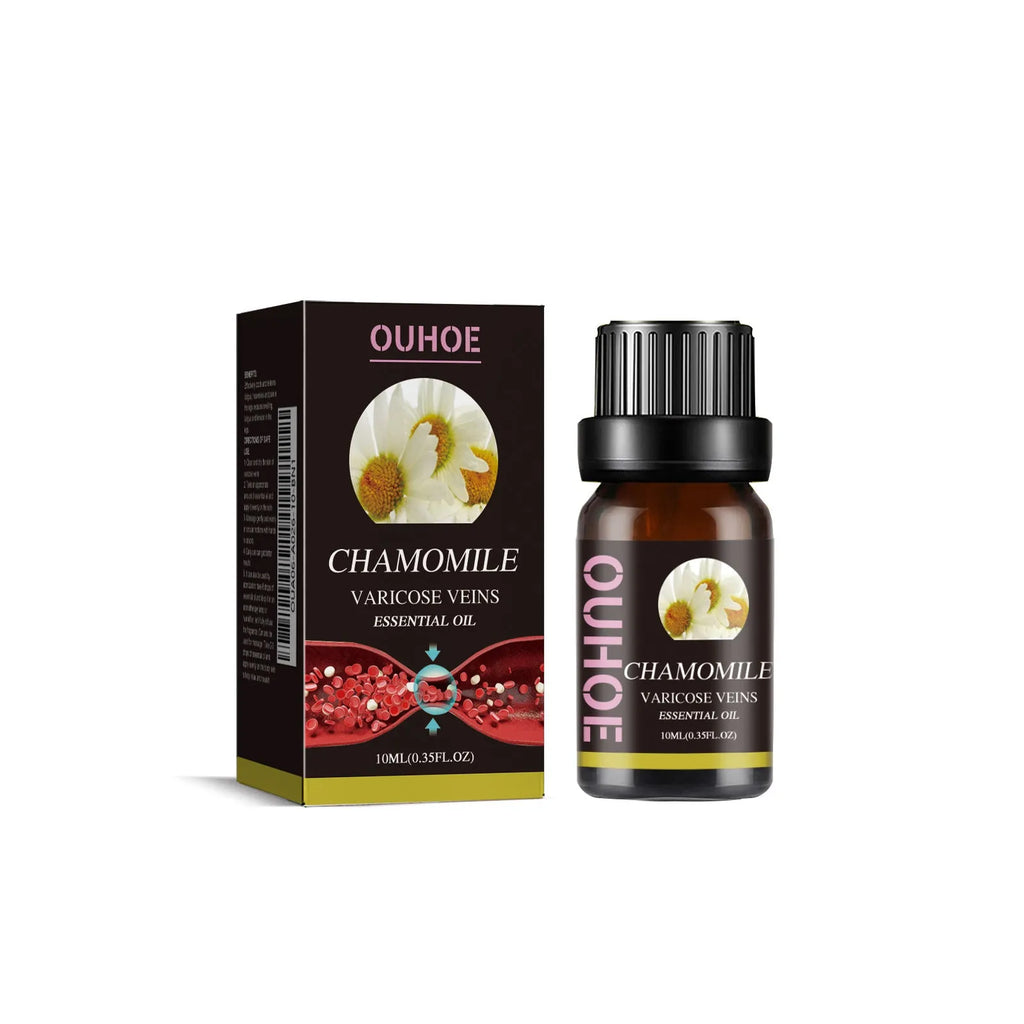 10ml chamomile leg essential oil bottle for skin care and massage treatment