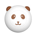Panda-shaped silicone pet shower brush with soft bristles for dog and cat bath time.
