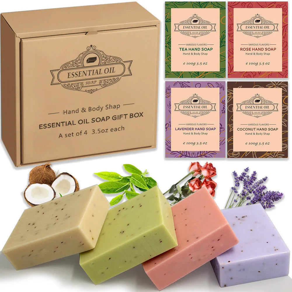 Handmade frosted essential oil soap bar 100g in multiple scent varieties
