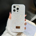 Luxury rhinestone graphene mobile phone shell in black with full diamond covering compatible with iPhone models