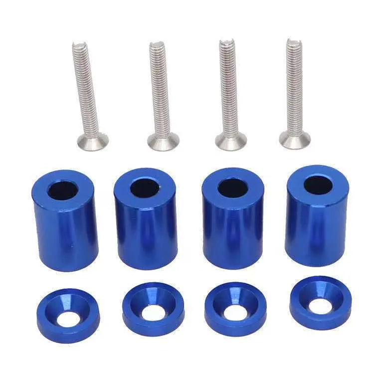 Aluminium alloy machine cover pad height sheet kit for modified cars with screws, nuts and washers
