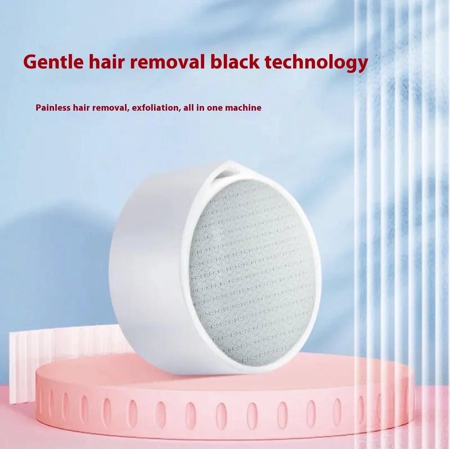 2-in-1 nano glass epilator and dead skin remover foot grinder device in plastic construction