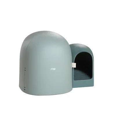 Oversized enclosed cat litter box in ABS plastic measuring 67.7 by 49 by 50 centimetres