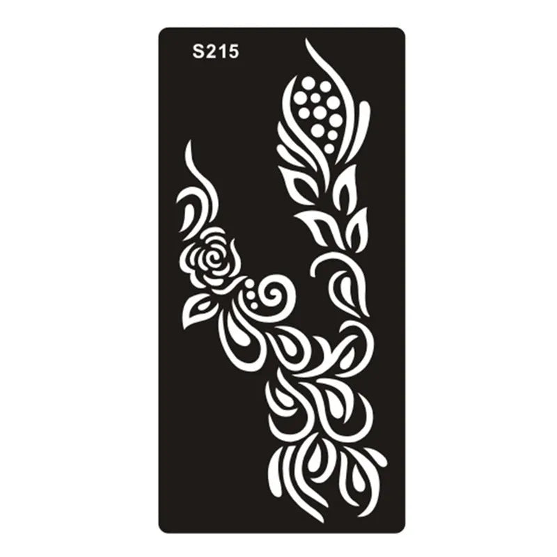 Hollow tattoo template sticker with geometric Southeast Asia style design on water transfer paper